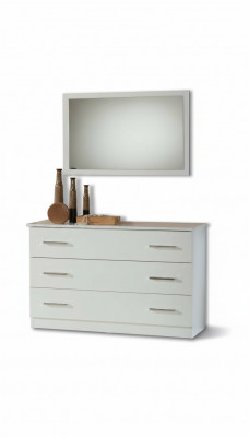 Schminktafels Console Tafel Dressoir Kamer Hout Spiegel + Commode 2-delig Set