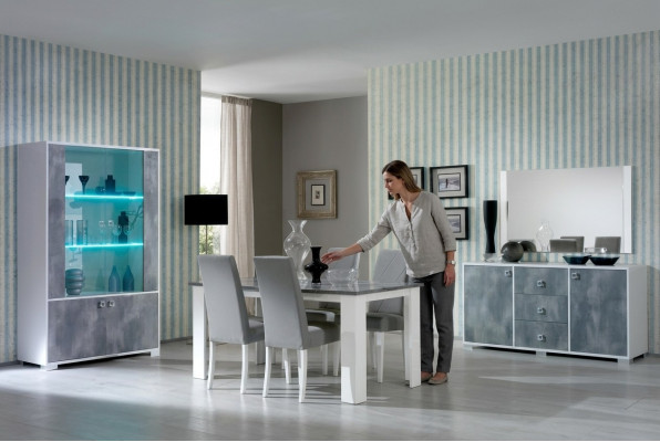 Moderne eettafel Tafel Houten tafels 160x90cm Eetkamer Gemaakt in Italië Design Nieuw