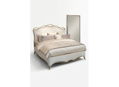 Klassiek houten bed huwelijk tweepersoonsbed bedden design gestoffeerde slaapkamer