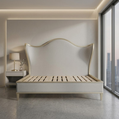 Houten designbed, dubbel luxe huwelijk modern hotelframe slaapkamer