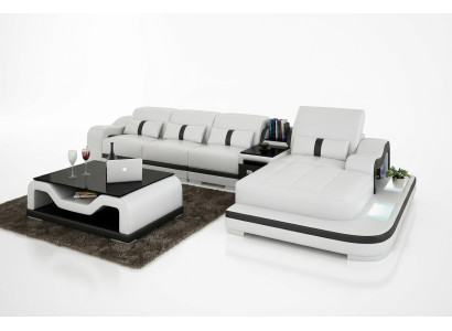 Hoekbank stof L-vorm Slaapfunctie Bank Design Bekleding Textiel Leer Hoek