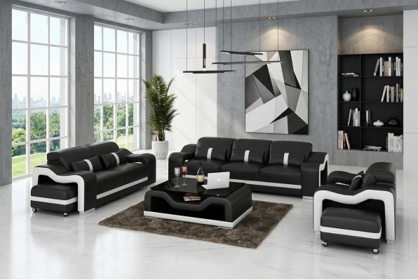 Sofa set 3+1 zits design bank gestoffeerde banken Moderne setgroep