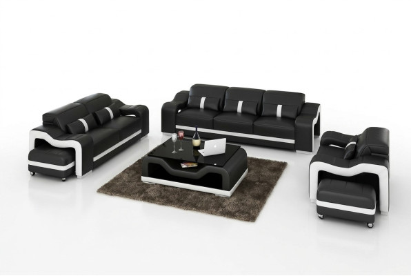 Sofa set 3+1 zits design bank gestoffeerde banken Moderne setgroep