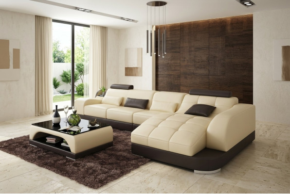 Hoekbank L-vorm Stoffen Bank Woonlandschap Set Design Modern Sofa