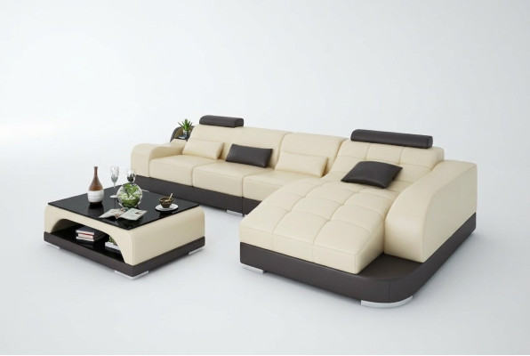 Hoekbank L-vorm Stoffen Bank Woonlandschap Set Design Modern Sofa