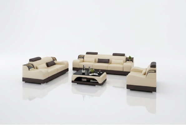 Sofaset met 3 zitplaatsen Set Design Bank Bekleding Banken Bank Moderne