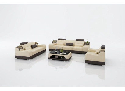 Sofaset met 3 zitplaatsen Set Design Bank Bekleding Banken Bank Moderne