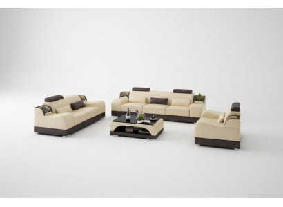 Ontwerp bankstel 2x 3-zits set banken gestoffeerde banken Moderne bank