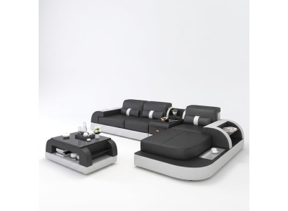 Hoekbank L-vormige woonlandschap bank bank bekleding hoek set leer