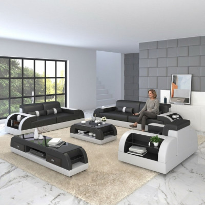 Bankstel 3-zits stof Design bank gestoffeerde banken Moderne set groep