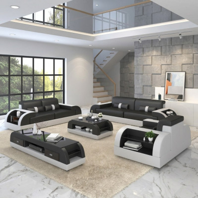 Bankstel 3-zits stof Design bank gestoffeerde banken Moderne set groep