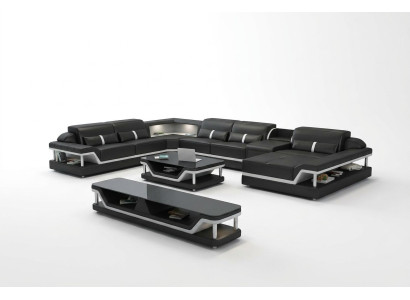 Ontwerper woonlandschap U-vorm bank hoekbank gestoffeerde suite hoekbank.
