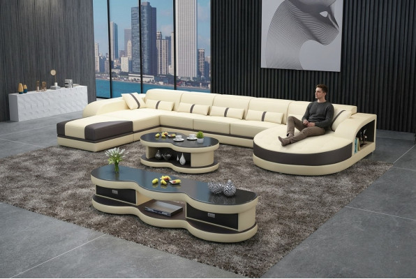 Sofa's U-vorm Sofa Bank Bekleding Woonlandschap Set Design Hoekbank