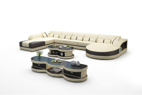 Sofa's U-vorm Sofa Bank Bekleding Woonlandschap Set Design Hoekbank
