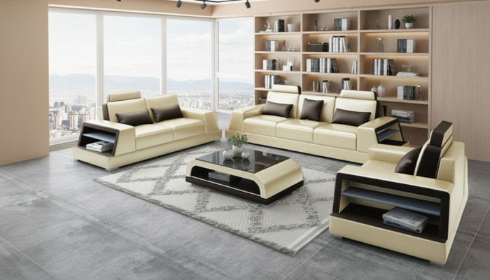 Sofaset 3+1 zits set ontwerp banken gestoffeerde banken ontspannen modern