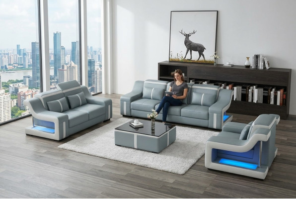 Bankstel 3+1 gewatteerde designer bankstellen set bank bankstellen