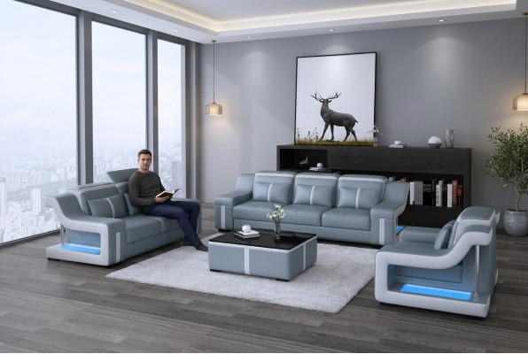 Sofa bank Bank stofbank bankstel 3+2 lederen banken banken compleet