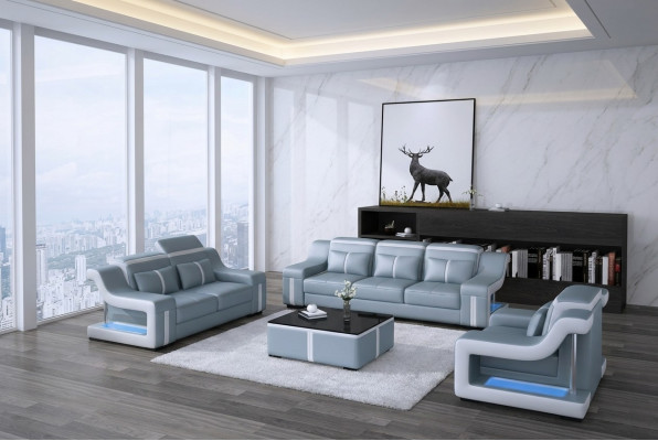 Sofa bank Bank stofbank bankstel 3+2 lederen banken banken compleet