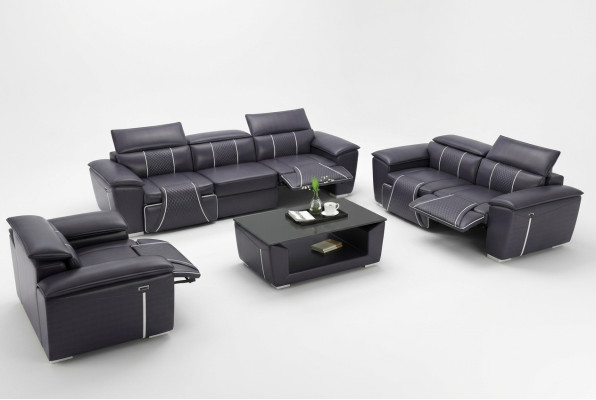 Sofaset 3-zits Set Multifunctionele Banken Gestoffeerde Bankstellen Lederen Relax Nieuw