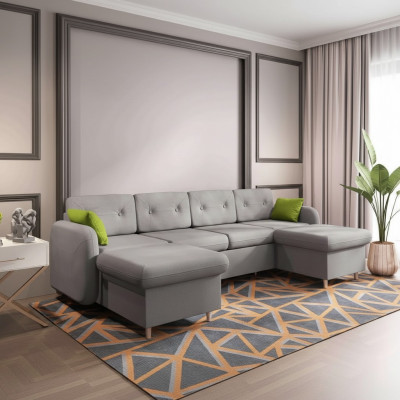 Woonlandschap bedfunctie stoffen hoekbank U-vorm decor bank ontwerp bekleding