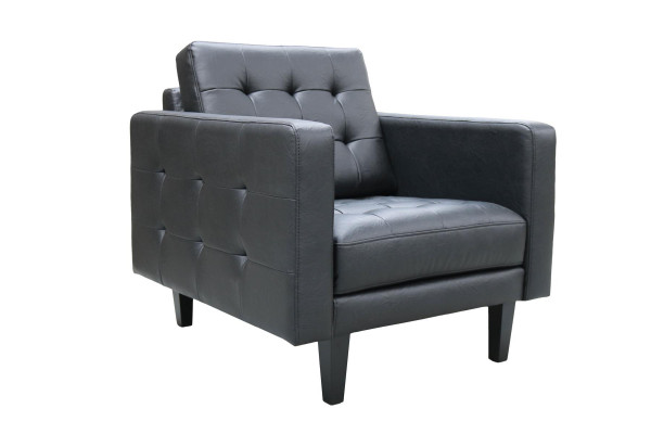 Fauteuil Club Lounge Ontwerper Leunstoel Gestoffeerde Bank 1-zits TV-leer
