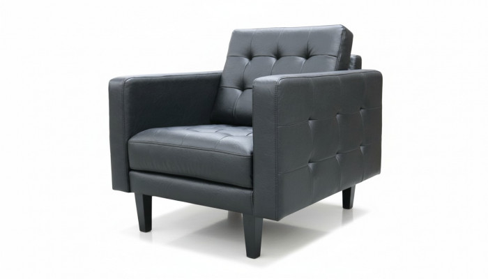 Fauteuil Club Lounge Ontwerper Leunstoel Gestoffeerde Bank 1-zits TV-leer