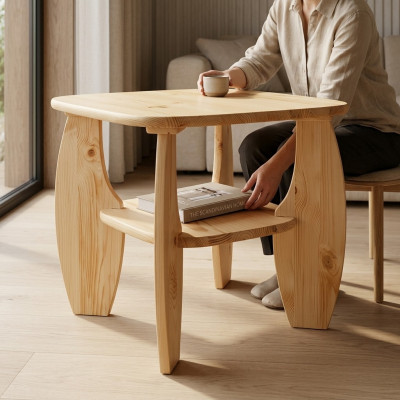 Salontafel Houten tafel Massief hout Bijzettafel Tafel Nieuw Salontafels Tafelblad