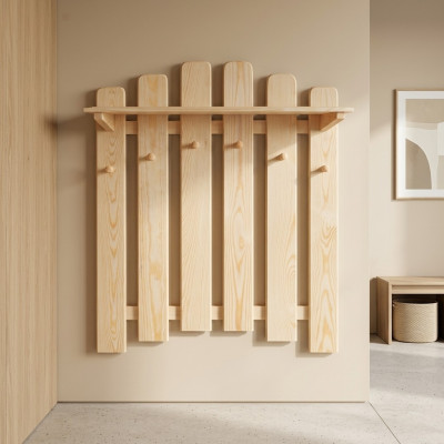 Garderobe Wandgarderobe met 6 haken, wandpaneel halgarderobe garderobepaneel
