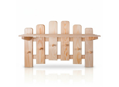 Garderobepaneel Wandgarderobe 6 Haken 70x48 cm gang kapstok massief grenen