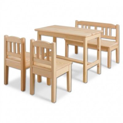 Kindersitzgroep 4-delig kindermeubel set zitgroep kind kinderstoel kindertafel