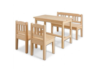 Kindersitzgroep 4-delig kindermeubel set zitgroep kind kinderstoel kindertafel