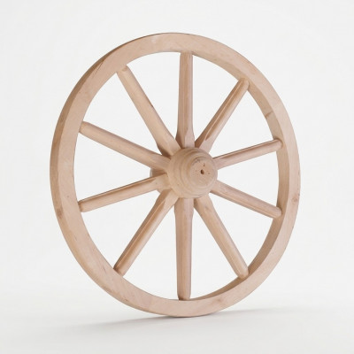 Decoratie houten wiel Ø 50 cm spaakwiel 10 spaken karrewiel tuindecoratie theaterversiering Nieuw