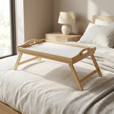 Ontbijttafel Hout Laptop tafel Echt hout Bijzettafel Echt hout Dienblad