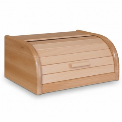 Boek broodtrommel 32 cm hout broodbox rolobox brood rolschuif echt hout nieuw