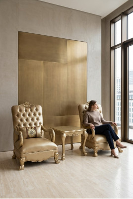 Fauteuil Ontwerp Bank Bank Sofa Relax Stof Lounge Luxe Tv-clubbekleding