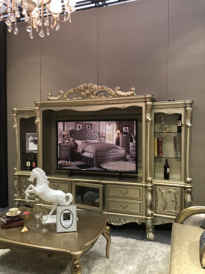 Woonkamer uitbreiding media muur tv-muur tv-kast woonwand