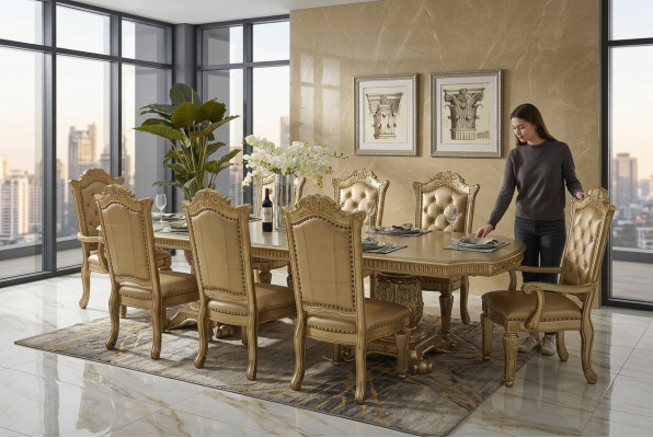 Eettafel Eettafels Tafels Tafel Kantoor Ontwerp Klassiek Hout Decoratie Barok
