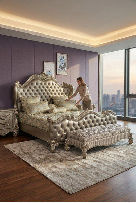 Bedontwerp Dubbel bed Bedden Luxe Klassieker Barok Rococo Chesterfield
