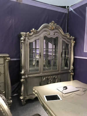 Vitrine glas bar kast huis barok kasten wandplank hout vitrine