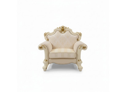 Textiel fauteuil 1-zits bank gestoffeerde banken Design Klassiek Luxe Barok
