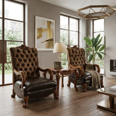 Leder Lounge Nieuwe Chesterfield Fauteuil Designer Stoel Relax Bekleding Stof