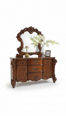 Buffet Dressoir Ladekast Spiegel Echt Handwerk Hout Barok Rococo