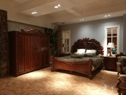 Bed bekleding ontwerp luxe dubbele hotelbedden slaapkamer decoratie leer