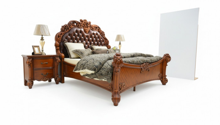 Bed bekleding ontwerp luxe dubbele hotelbedden slaapkamer decoratie leer