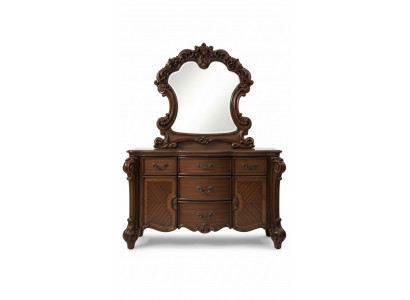 Edel dressoir buffet dressoir + spiegel barok rococo dressoir hout nieuw