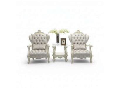 Lounge Club Meubel Set van 3 stuks 2x Fauteuil Bijzettafel Tafel Bankstel Nieuw