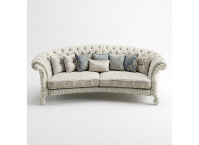 Klassieke vierzits woonkamer bankstel stof barok rococo luxe sofa