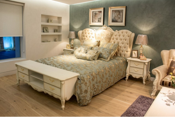 Chesterfield bed Gestoffeerde bedden Slaapkamer tweepersoonsbed Bedden 180x200cm nieuw