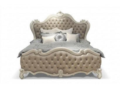 Luxe klassieke slaapkamer 4-delige set Bed Nachtkastjes Kledingkast