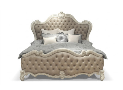 Luxe klassieke slaapkamer 4-delige set Bed Nachtkastjes Kledingkast